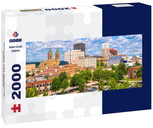 Akron, Ohio, USA downtown city skyline in the daytime 2000pc Panoramic Puzzle