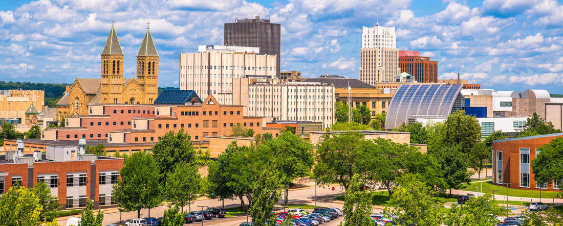 Akron, Ohio, USA downtown city skyline in the daytime 2000pc Panoramic Puzzle