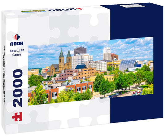 Akron, Ohio, USA downtown city skyline in the daytime 2000pc Panoramic Puzzle