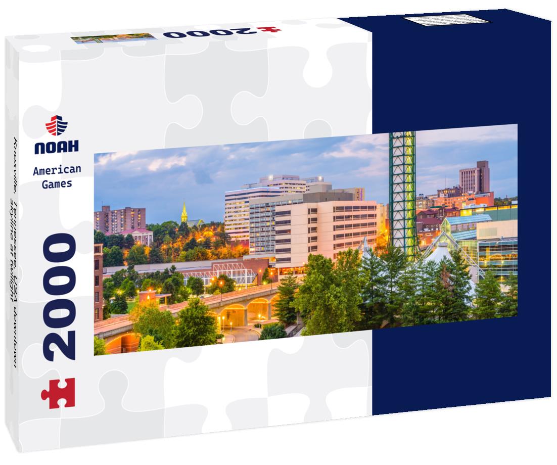 Knoxville, Tennessee, USA downtown skyline at twilight 2000pc Panoramic Puzzle