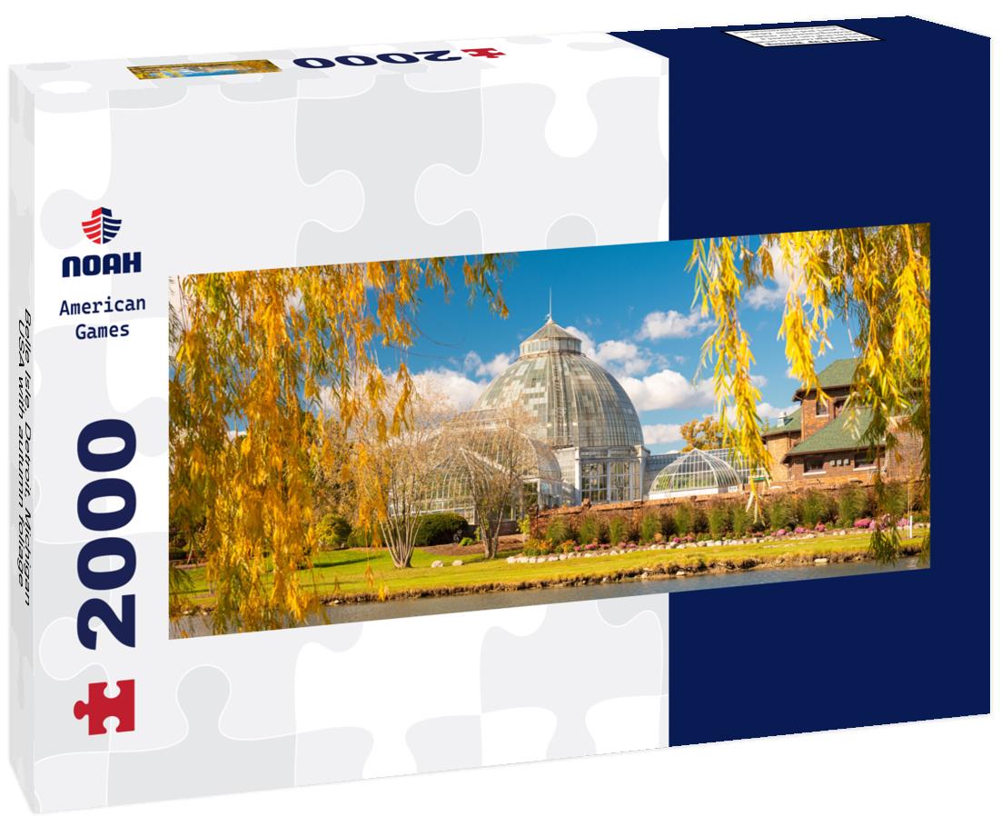 Belle Isle, Detroit, Michigan, USA with autumn foliage 2000pc Panoramic Puzzle