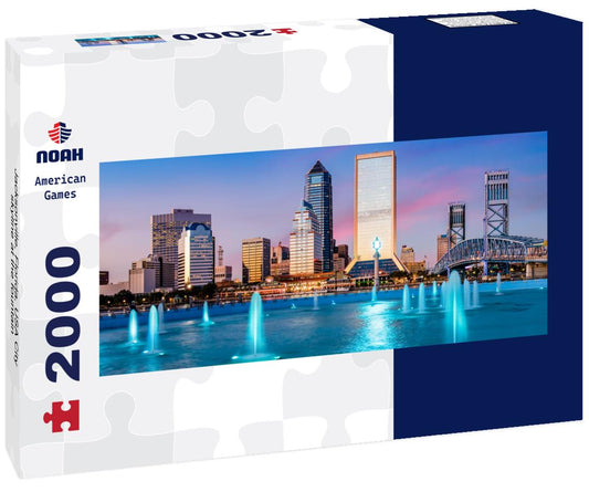 Noah Jigsaw Puzzle Jacksonville, Florida, USA City skyline at the fountain panorama 2000 pieces