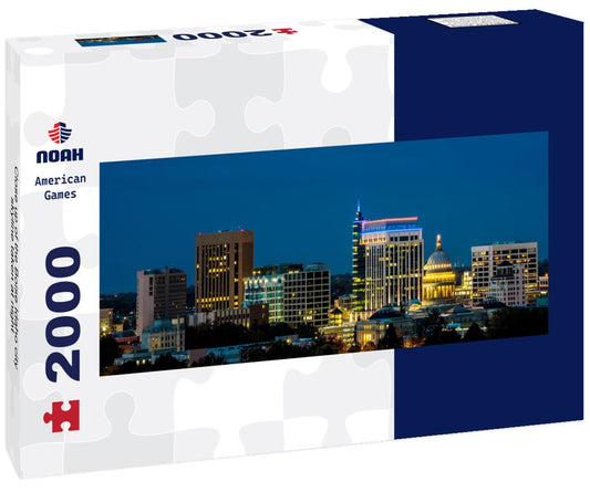 Noah Jigsaw Puzzle Close up of the Boise Idaho city skyline taken at night panorama 2000 pieces