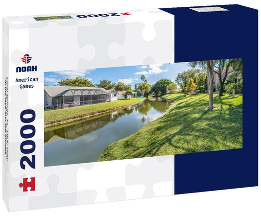 Noah Jigsaw Puzzle Coral Springs, FL, USA: View of the lake and the houses panorama 2000 pieces