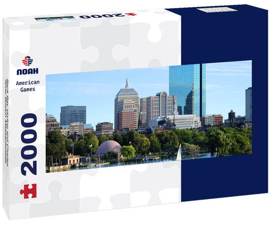 Noah Jigsaw Puzzle Back Bay skyline and Charles River Boston Massachusetts panorama 2000 pieces