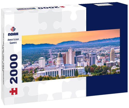 Noah Jigsaw Puzzle Salt Lake City, Utah, USA downtown city skyline at dusk panorama 2000 pieces