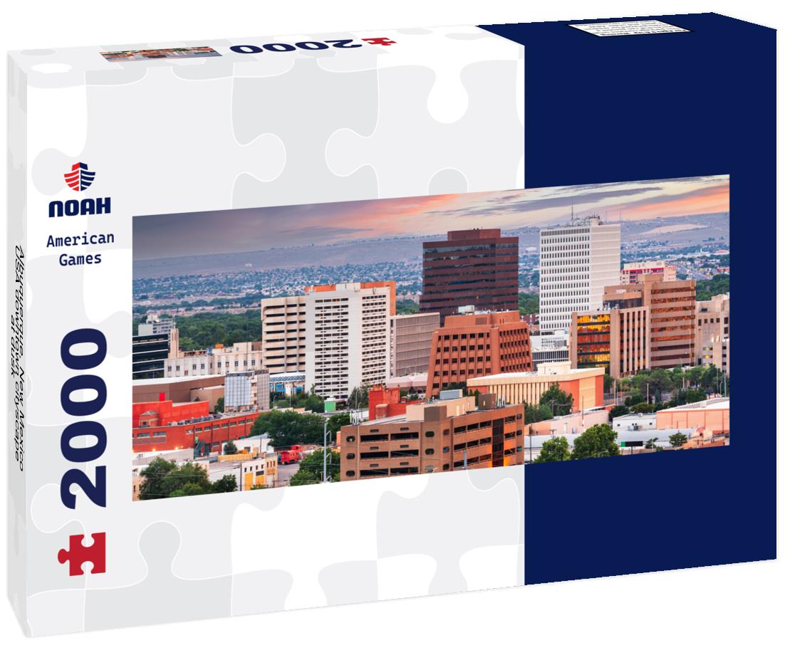 Albuquerque, New Mexico, USA downtown cityscape at dusk 2000pc Panoramic Puzzle