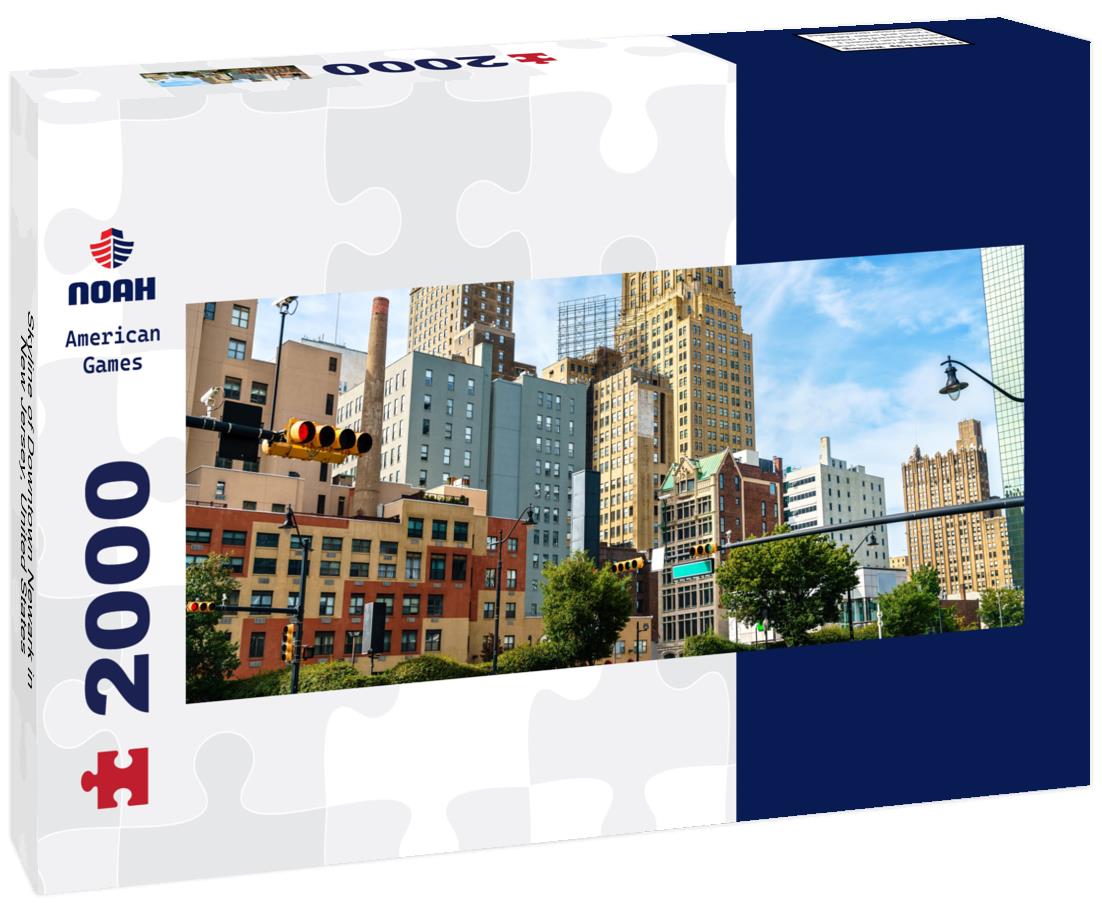 Skyline of Downtown Newark in New Jersey, United States 2000pc Panoramic Puzzle