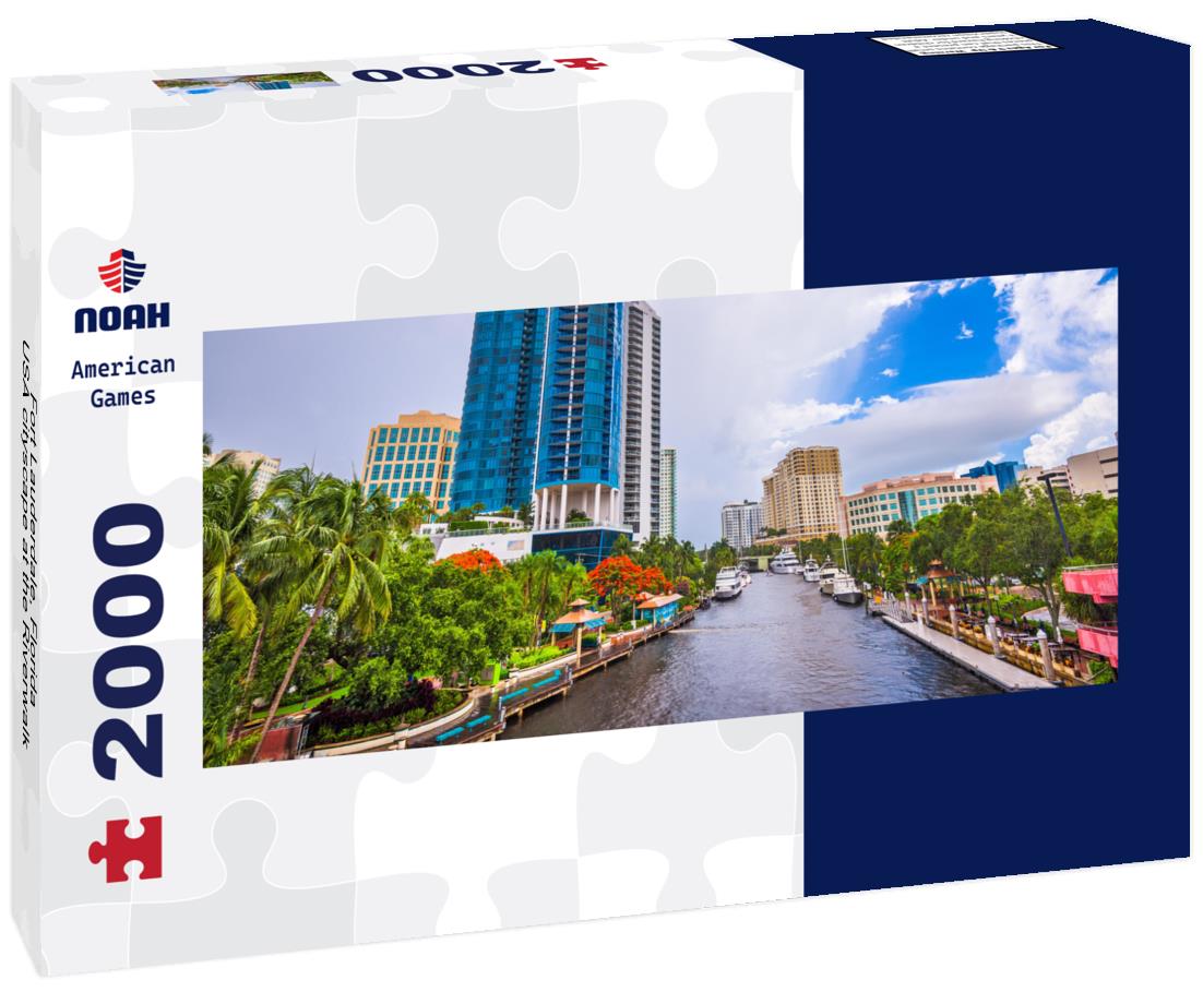 Fort Lauderdale, Florida, USA cityscape at the Riverwalk 2000pc Panoramic Puzzle