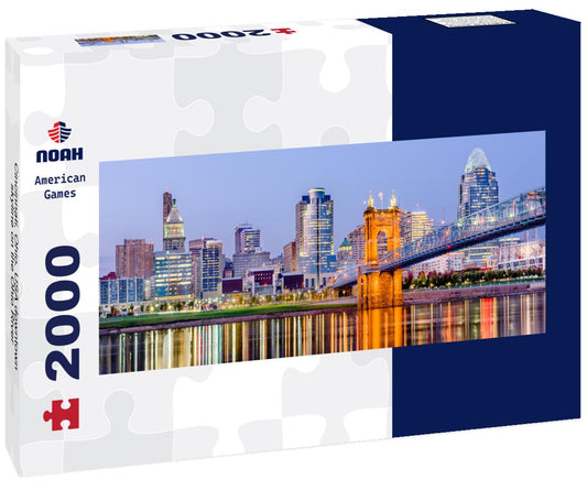 Noah Jigsaw Puzzle Cincinnati, Ohio, USA downtown skyline on the Ohio River panorama 2000 pieces