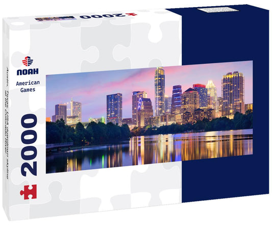 Noah Jigsaw Puzzle Austin, Texas, USA downtown skyline at the Colorado River panorama 2000 pieces