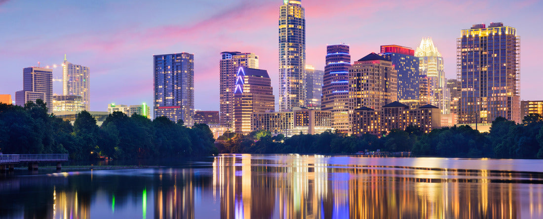 Noah Jigsaw Puzzle Austin, Texas, USA downtown skyline at the Colorado River panorama 2000 pieces
