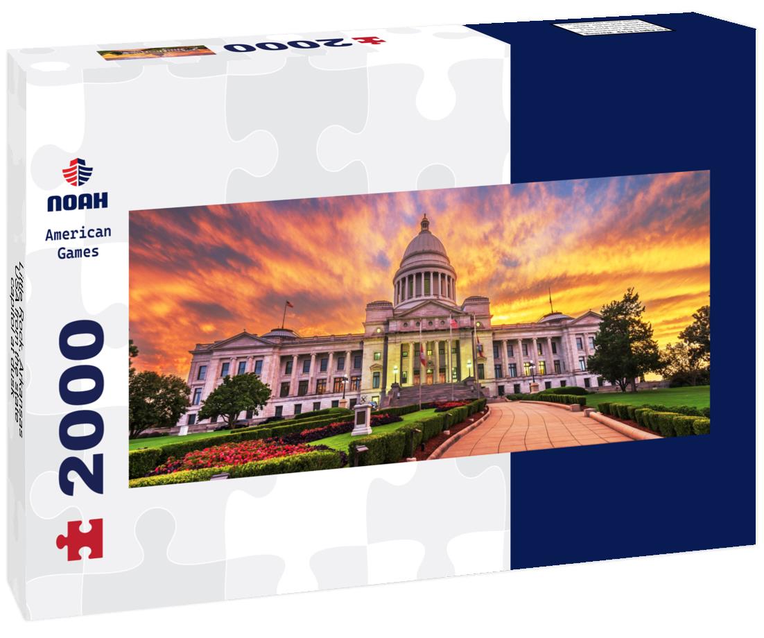 Little Rock, Arkansas, USA from the state capitol at dusk 2000pc Panoramic Puzzle