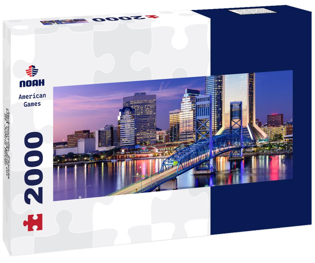 Jacksonville, Florida, USA City skyline on St. Johns River 2000pc Panoramic Puzzle