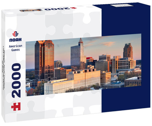 Noah Jigsaw Puzzle Raleigh, North Carolina, USA downtown city skyline at dusk panorama 2000 pieces