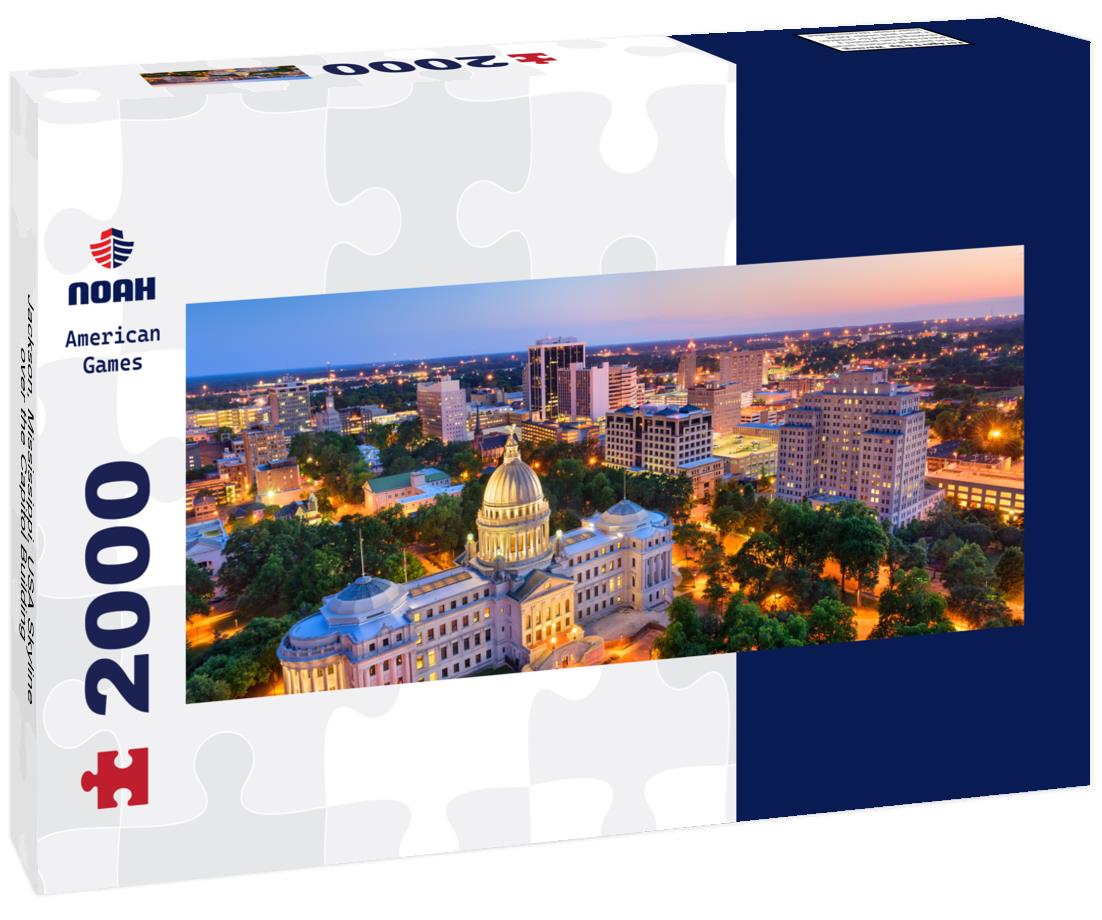 Noah Jigsaw Puzzle Jackson, Mississippi, USA Skyline over the Capitol Building panorama 2000 pieces