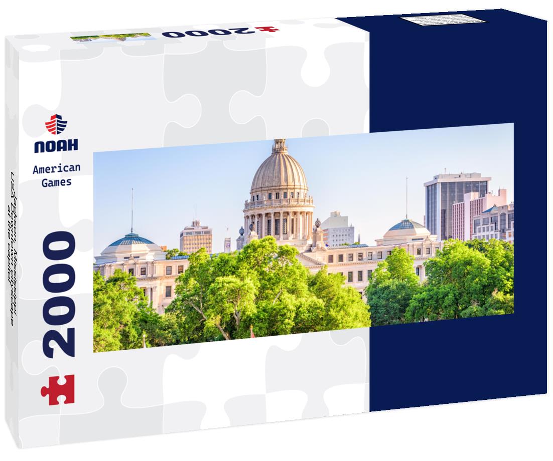 Noah Jigsaw Puzzle Jackson, Mississippi, USA Downtown cityscape at the capitol panorama 2000 pieces