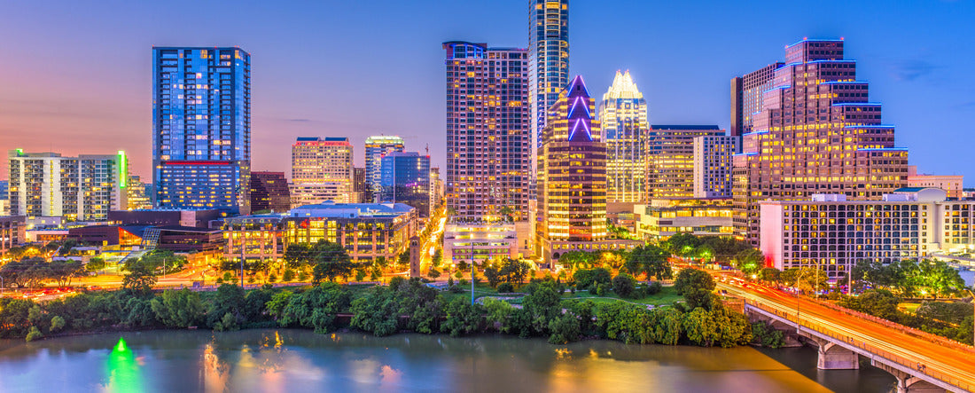 Noah Jigsaw Puzzle Austin, Texas, USA Downtown skyline over the Colorado River panorama 2000 pieces