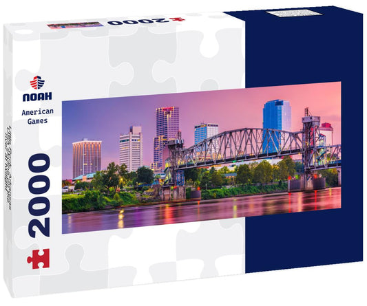 Noah Jigsaw Puzzle Little Rock, Arkansas, USA skyline on the river at twilight panorama 2000 pieces