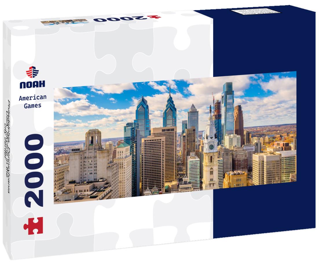 Philadelphia, Pennsylvania, USA, Skyline in the city center 2000pc Panoramic Puzzle