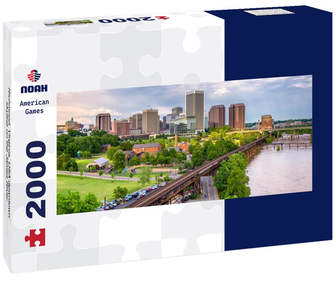 Richmond, Virginia, USA downtown skyline on the James River 2000pc Panoramic Puzzle