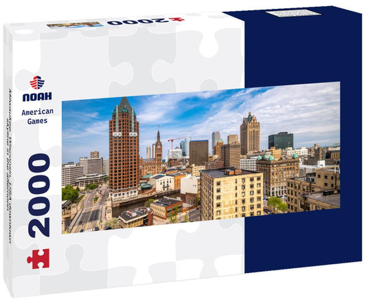 Noah Jigsaw Puzzle Milwaukee, Wisconsin, USA downtown skyline in the afternoon panorama 2000 pieces