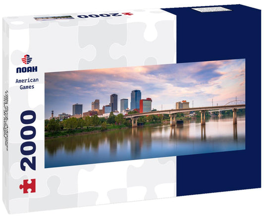 Noah Jigsaw Puzzle Little Rock, Arkansas, USA skyline on the river at twilight panorama 2000 pieces