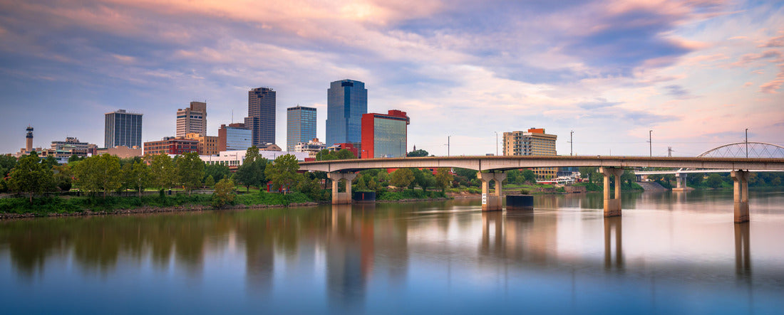 Little Rock, Arkansas, USA skyline on the river at twilight 2000pc Panoramic Puzzle