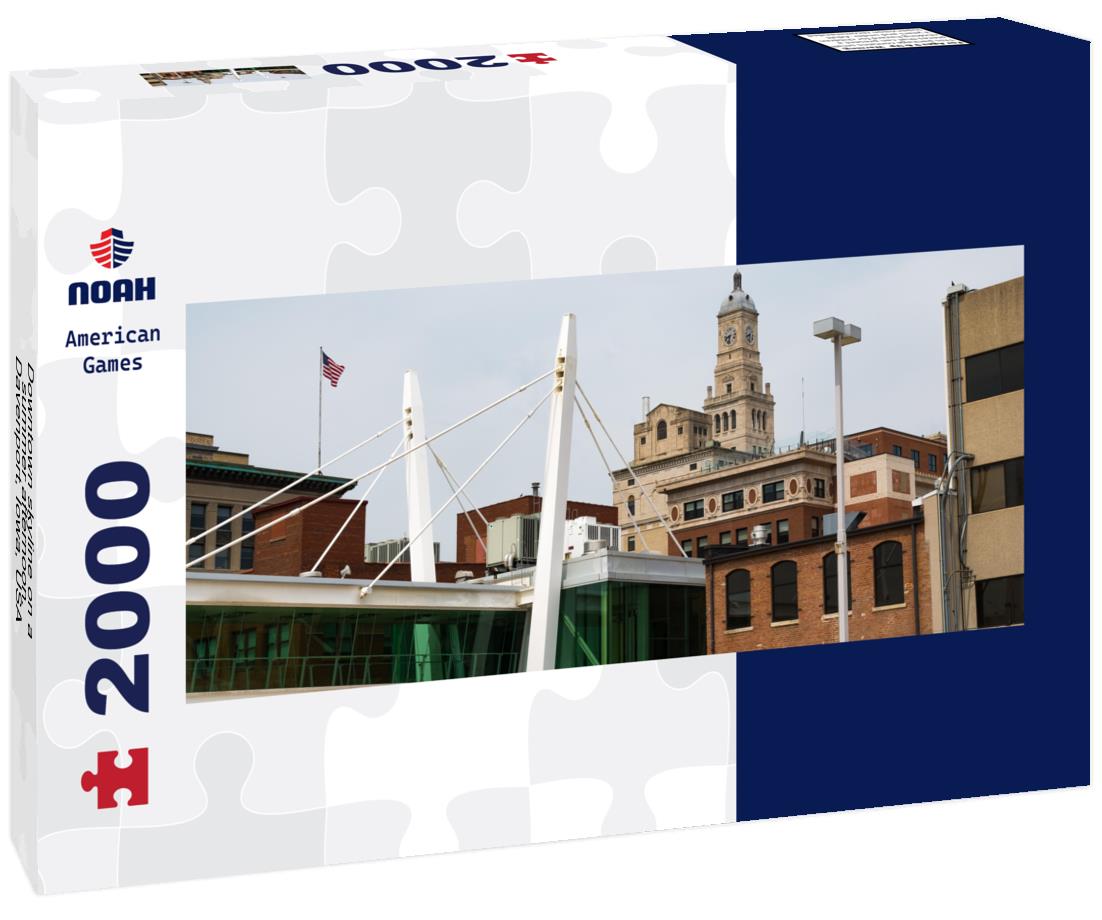 Noah Jigsaw Puzzle Downtown skyline on a summer afternoon. Davenport, Iowa, USA panorama 2000 pieces