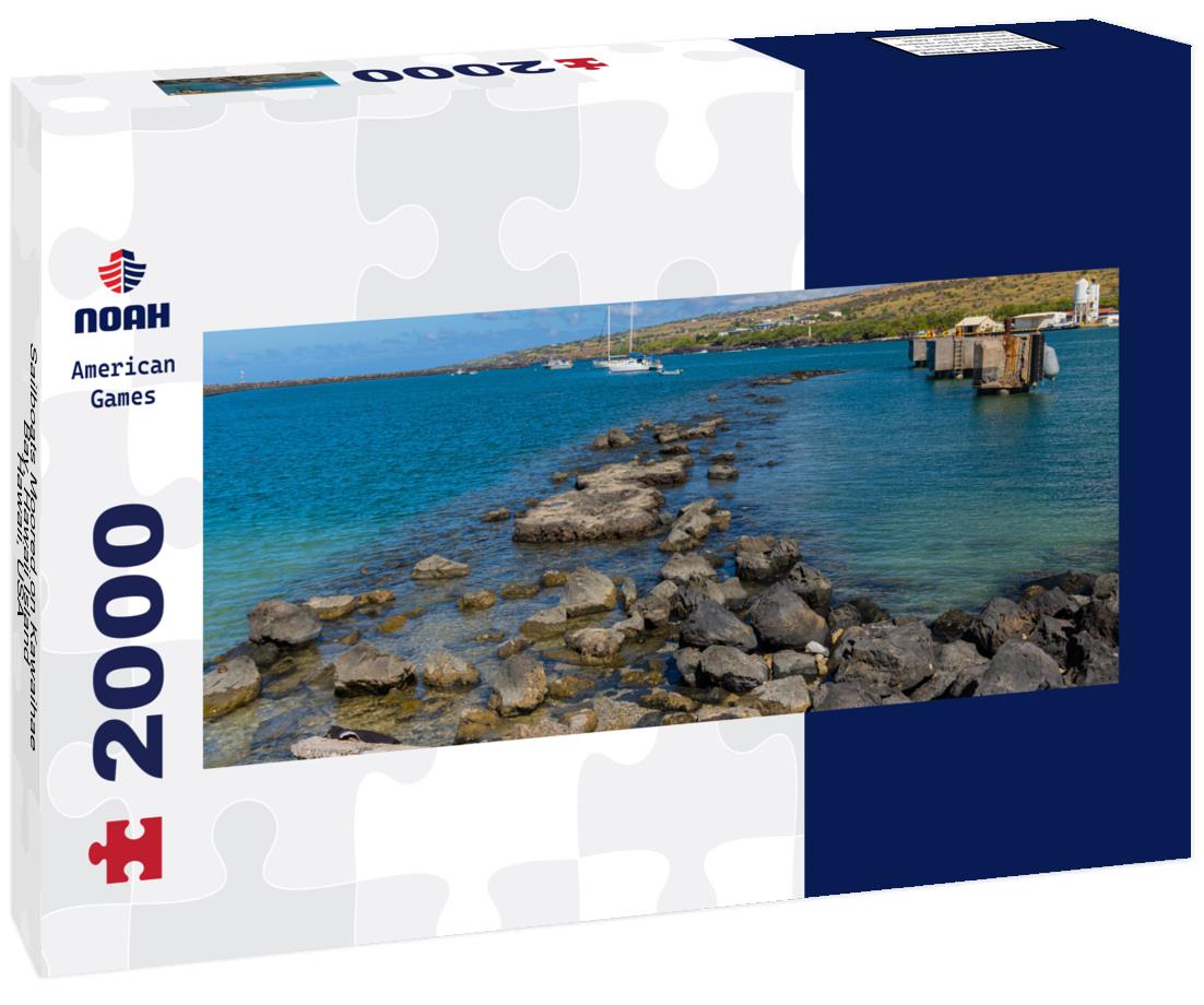 Sailboats Moored on Kawaihae Bay, Hawaii Island, Hawaii, USA 2000pc Panoramic Puzzle