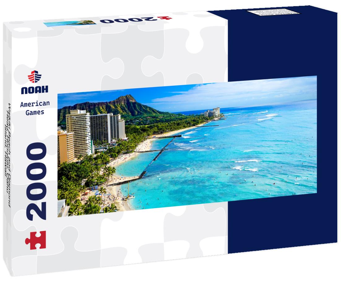 Noah Jigsaw Puzzle Waikiki Beach and Diamond Head, Honolulu, Oahu Island, Hawaii panorama 2000 pieces