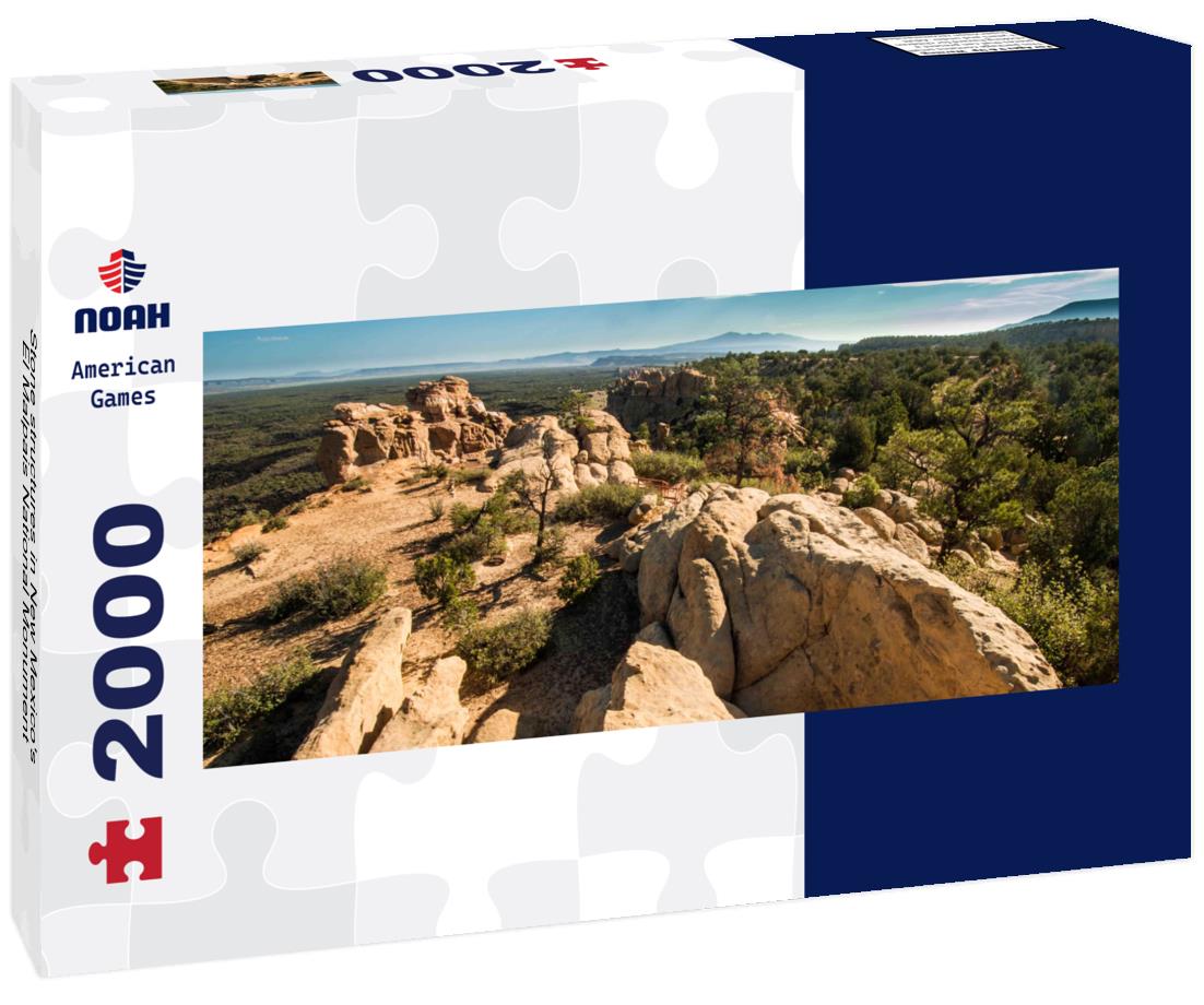 Stone structures in New Mexico's El Malpais National Monument 2000pc Panoramic Puzzle