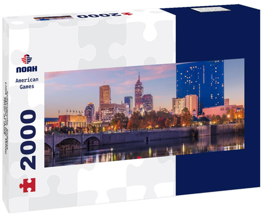 Noah Jigsaw Puzzle Indianapolis, Indiana, USA skyline on the White River at dusk panorama 2000 pieces