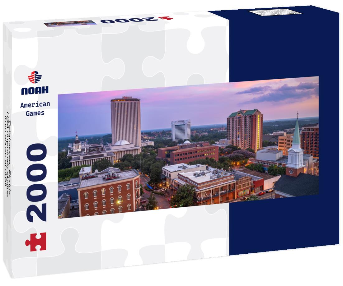 Tallahassee, Florida, USA downtown skyline from above at dusk 2000pc Panoramic Puzzle
