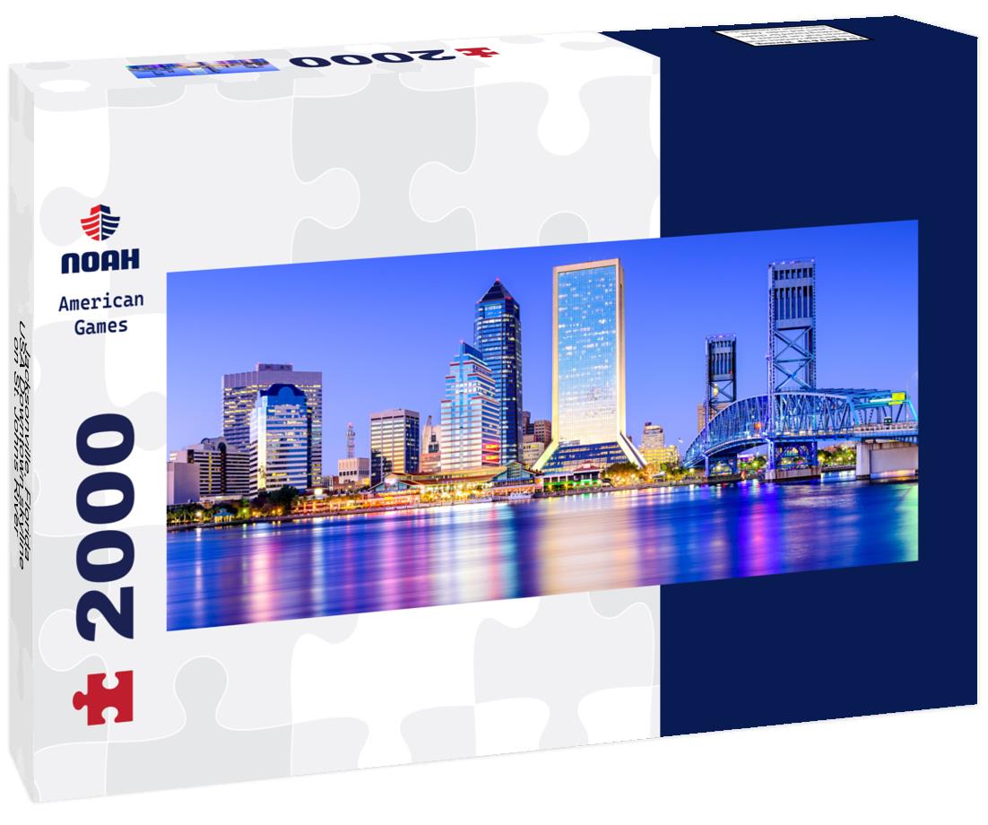 Jacksonville, Florida, USA Downtown skyline on St. Johns River 2000pc Panoramic Puzzle