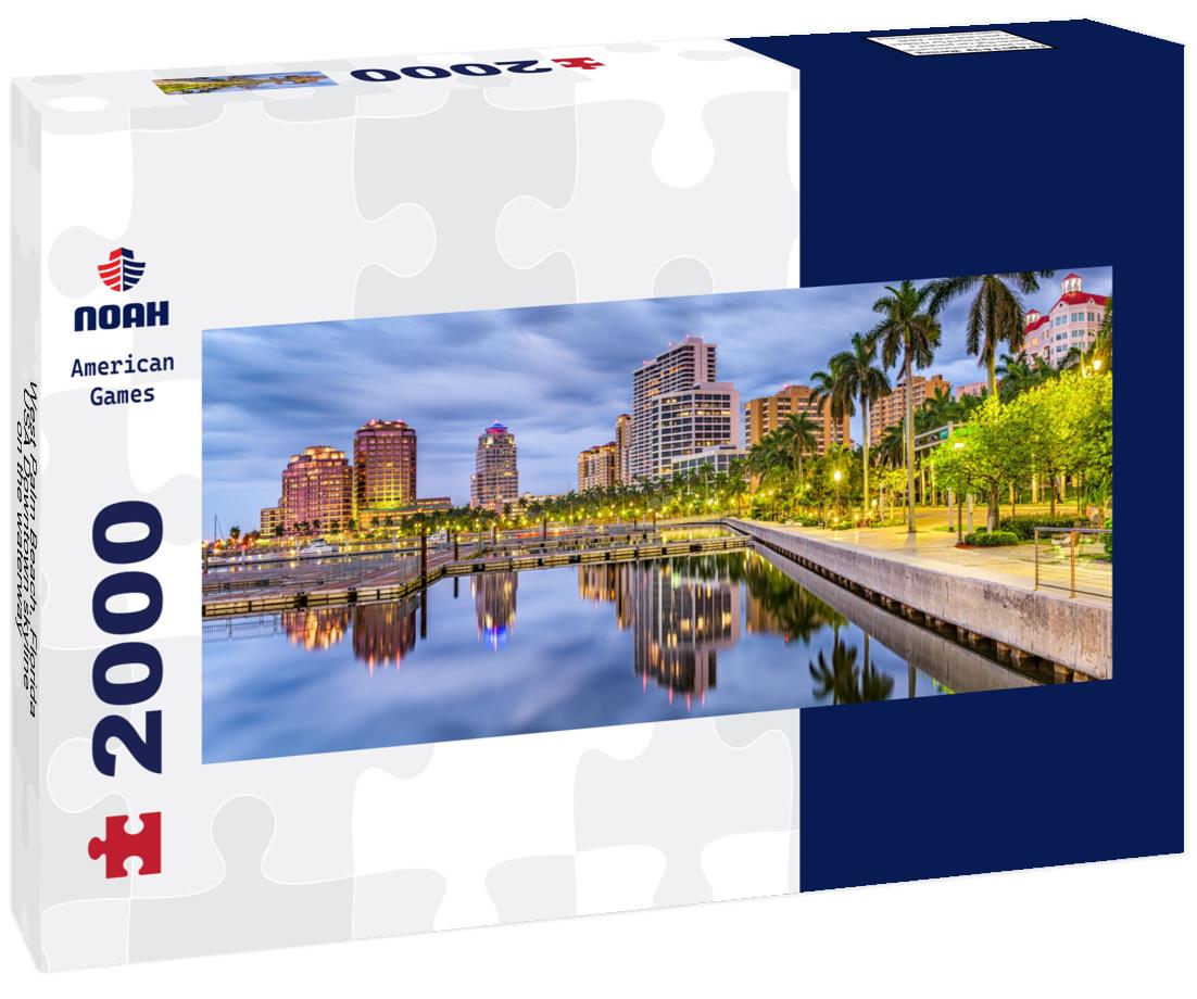 Noah Jigsaw Puzzle West Palm Beach, Florida, USA Downtown skyline on the waterway panorama 2000 pieces