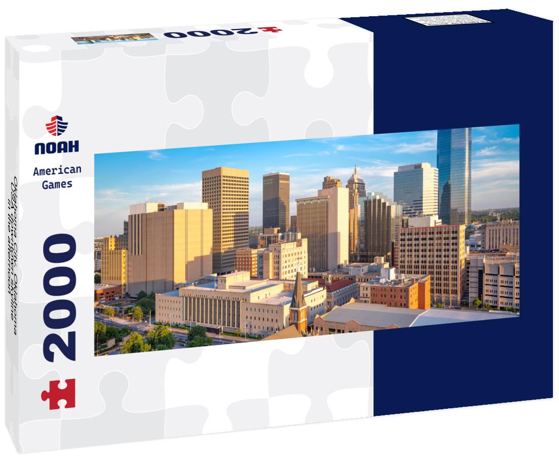 Oklahoma City, Oklahoma, USA downtown skyline in the afternoon 2000pc Panoramic Puzzle