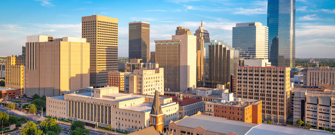 Oklahoma City, Oklahoma, USA downtown skyline in the afternoon 2000pc Panoramic Puzzle