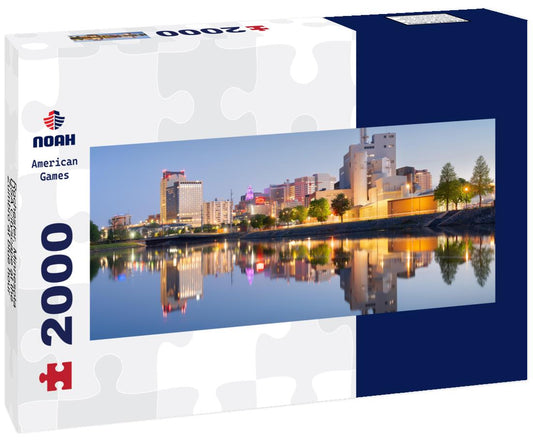 Noah Jigsaw Puzzle Rochester, Minnesota, USA Cityscape at the Zumbro at blue hour panorama 2000 pieces