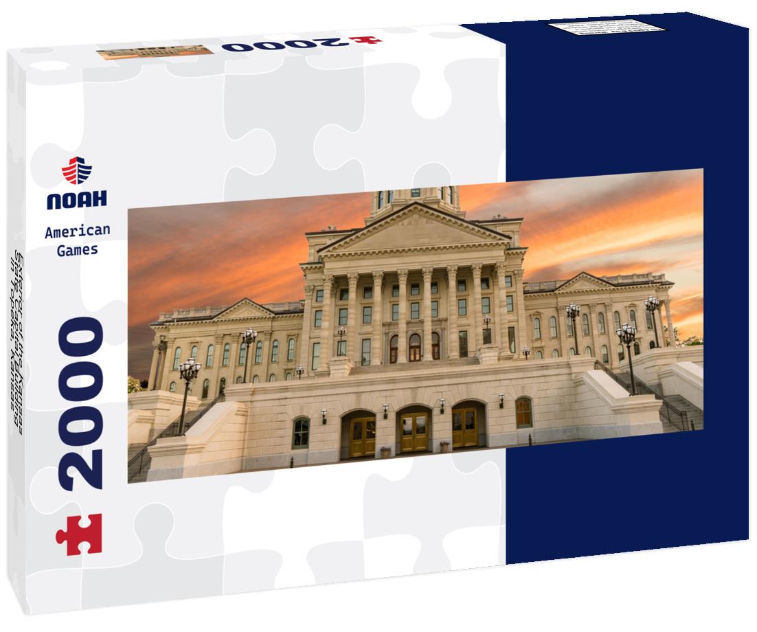 Exterior of the Kansas State Capital Building in Topeka, Kansas 2000pc Panoramic Puzzle
