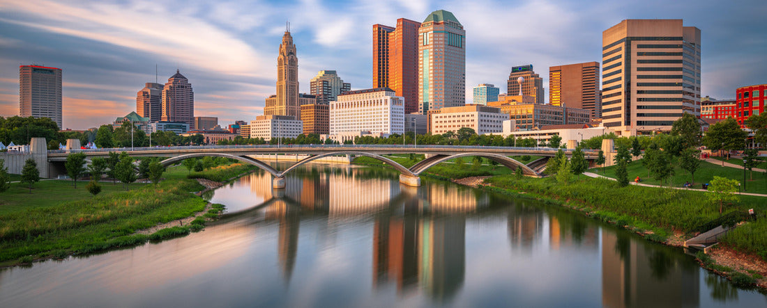 Columbus, Ohio, USA Skyline on the Scioto River in the afternoon 2000pc Panoramic Puzzle