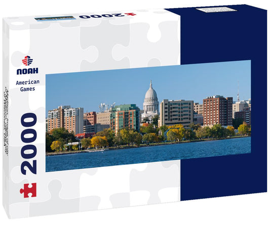 Noah Jigsaw Puzzle Madison. Image of city of Madison, capitol city of Wisconsin, USA panorama 2000 pieces
