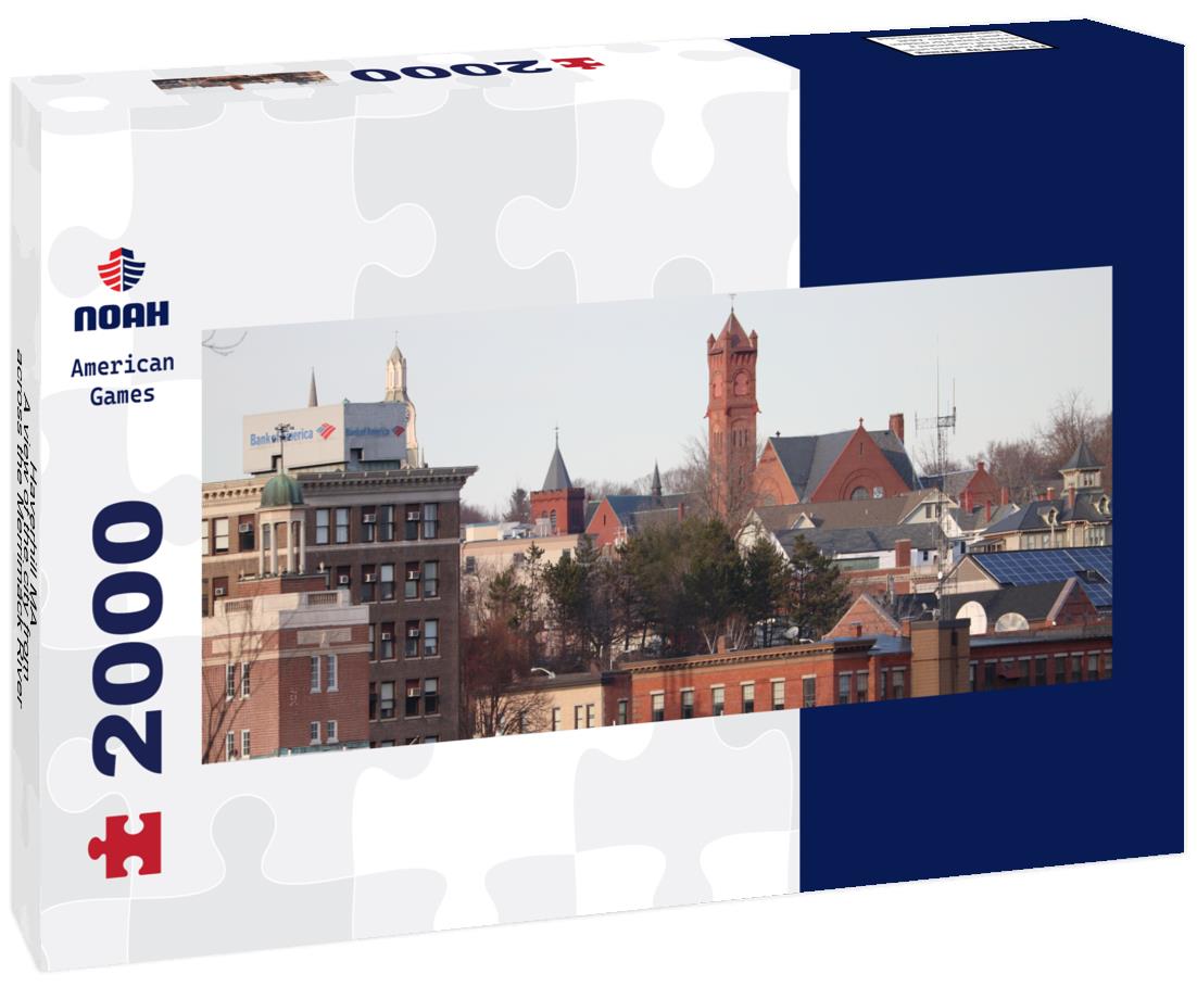 Haverhill MA - A view of the city from across the Merrimack River 2000pc Panoramic Puzzle