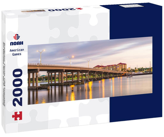 Noah Jigsaw Puzzle Bradenton, Florida, USA Innenstadt am Manatee River bei Dämmerung panorama 2000 pieces