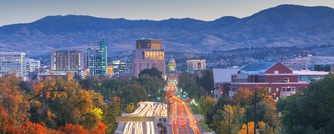 Boise, Idaho, USA downtown cityscape at twilight in autumn season 2000pc Panoramic Puzzle