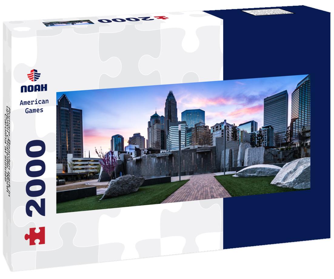 Romare-Bearden park in uptown Charlotte, North Carolina at sunrise 2000pc Panoramic Puzzle