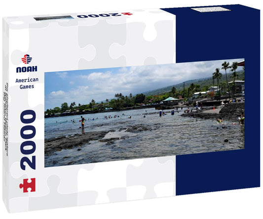Noah Jigsaw Puzzle the sheltered clear waters at Kahaluu Beach Park, Big Island Hawaii panorama 2000 pieces