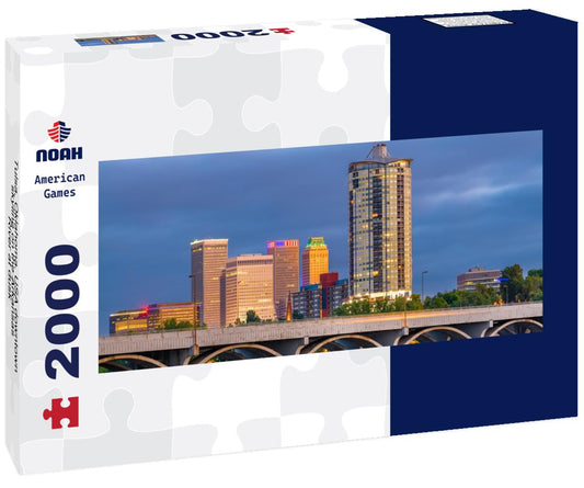 Noah Jigsaw Puzzle Tulsa, Oklahoma, USA downtown skyline on the Arkansas River at dusk panorama 2000 pieces