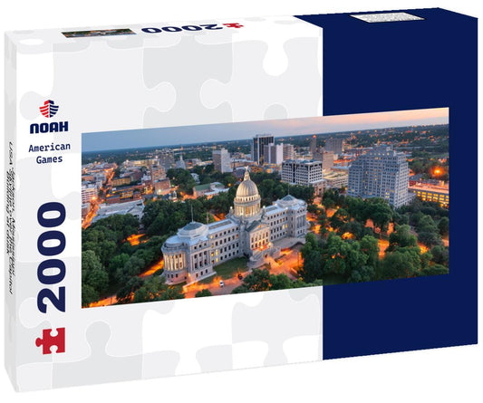 Noah Jigsaw Puzzle Jackson, Mississippi, USA Skyline over the Capitol Building at dusk panorama 2000 pieces
