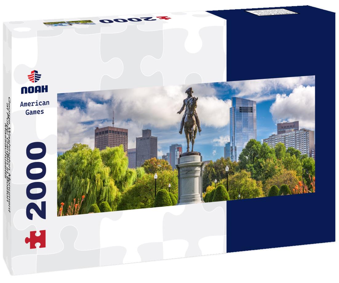 George Washington Monument at Public Garden in Boston, Massachusetts 2000pc Panoramic Puzzle